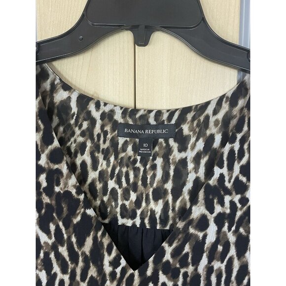 Banana Republic Dress Leopard Print Women Sz 10 Party Career Cocktail Wedding - Picture 4 of 5